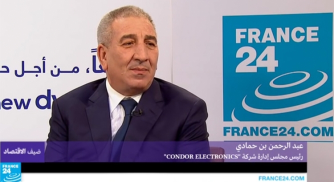 Abderrahmane Benhamadi, patron de Condor, invité à France24 