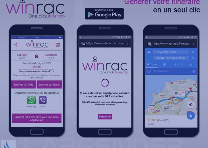 TIC : l’algérienne Labfender lance ‘’Winrac’’, une nouvelle application d’itinéraire GPS