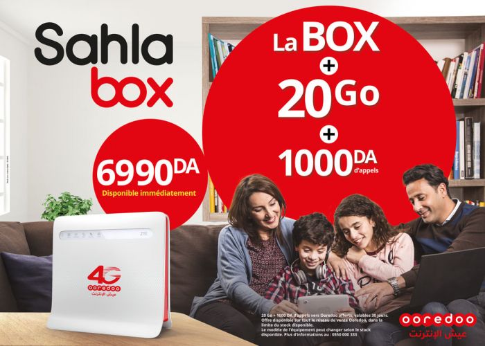 Avec Sahla box de Ooredoo, partagez une expérience unique du haut débit mobile avec toute la famille