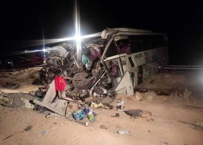 El Oued : au moins 12 morts et plus d'une quarantaine de blessés dans une collision entre deux bus de transport de voyageurs