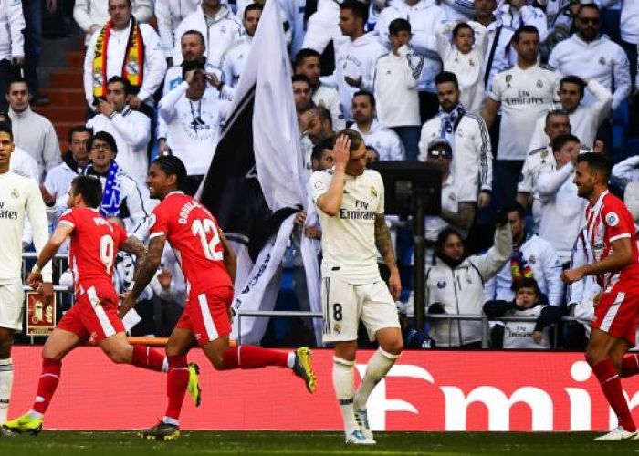  Le Stade Santiago Bernabeu a brulé : Gérone bat le Real Madrid (2-1), Ramos expulsé