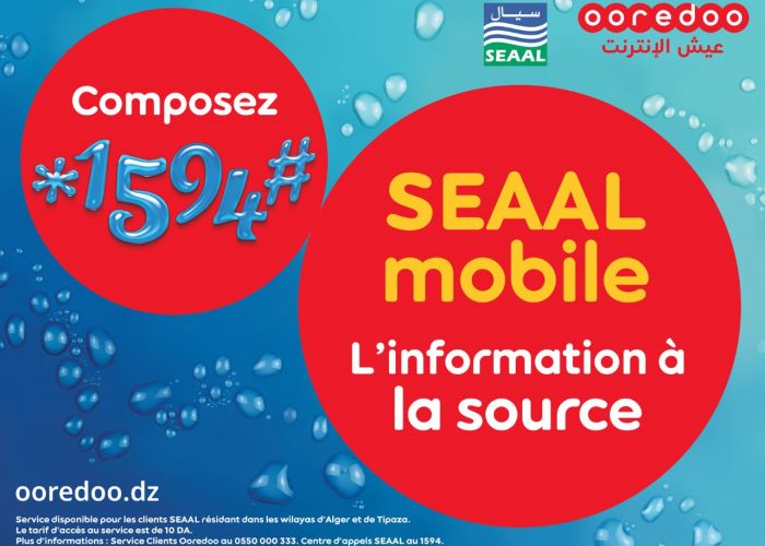  Partenariat Ooredoo-SEAAL: Avec Ooredoo, suivez votre consommation d’eau sur votre mobile grâce au nouveau service exclusif « SEAAL Mobile »