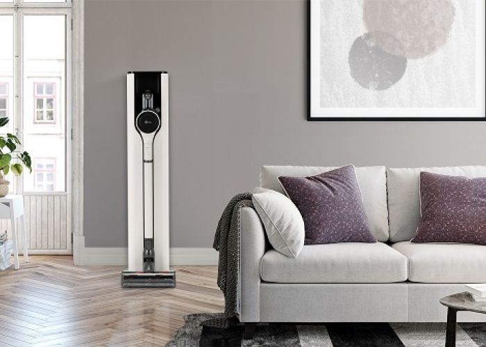 Le plus récent aspirateur LG CORDZERO ThniQ avec nouvelle station de charge offre une expérience de nettoyage sans tracas