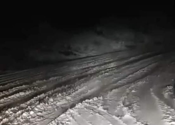 Chute de neige sur les hauteurs de Theniet Erssas (Batna)