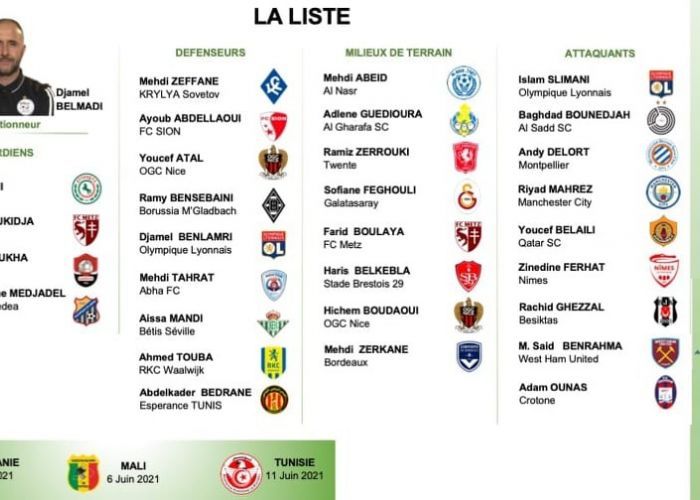 Belmadi dévoile la liste des joueurs convoqués en prévision des matchs amicaux de juin 