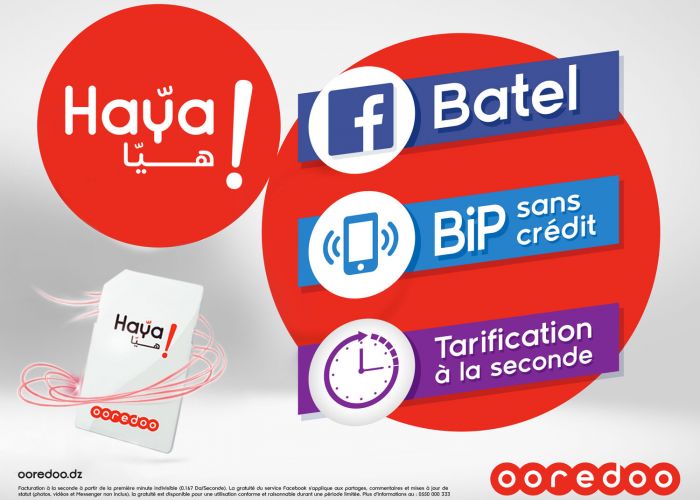 Avec « Haya ! » de Ooredoo vous pouvez désormais « biper » sans crédit 