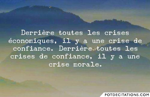 La moralité des dirigeants, condition de la mobilisation des citoyens et de la sortie de crise