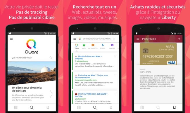 Le moteur de recherches Qwant se lance sur Android et iOS