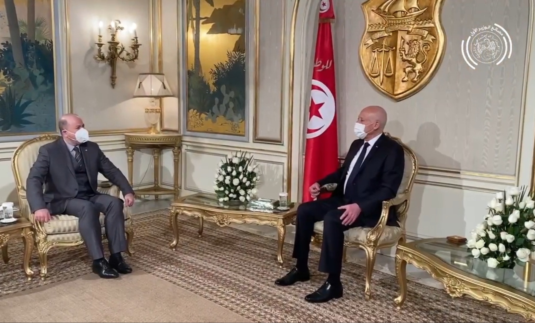 Algérie-Tunisie : Benabderrahmane reçu par le Président tunisien Kaïs Saïed (Vidéo)