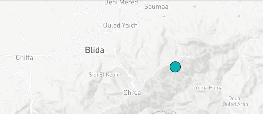 Secousse tellurique de magnitude 3.5 degrés à Chrea (Bilda)