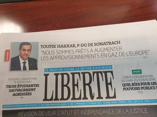 Sonatrach dépose plainte contre le journal Liberté